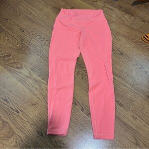 Lululemon coral Pink Leggings size 10 sports run yoga